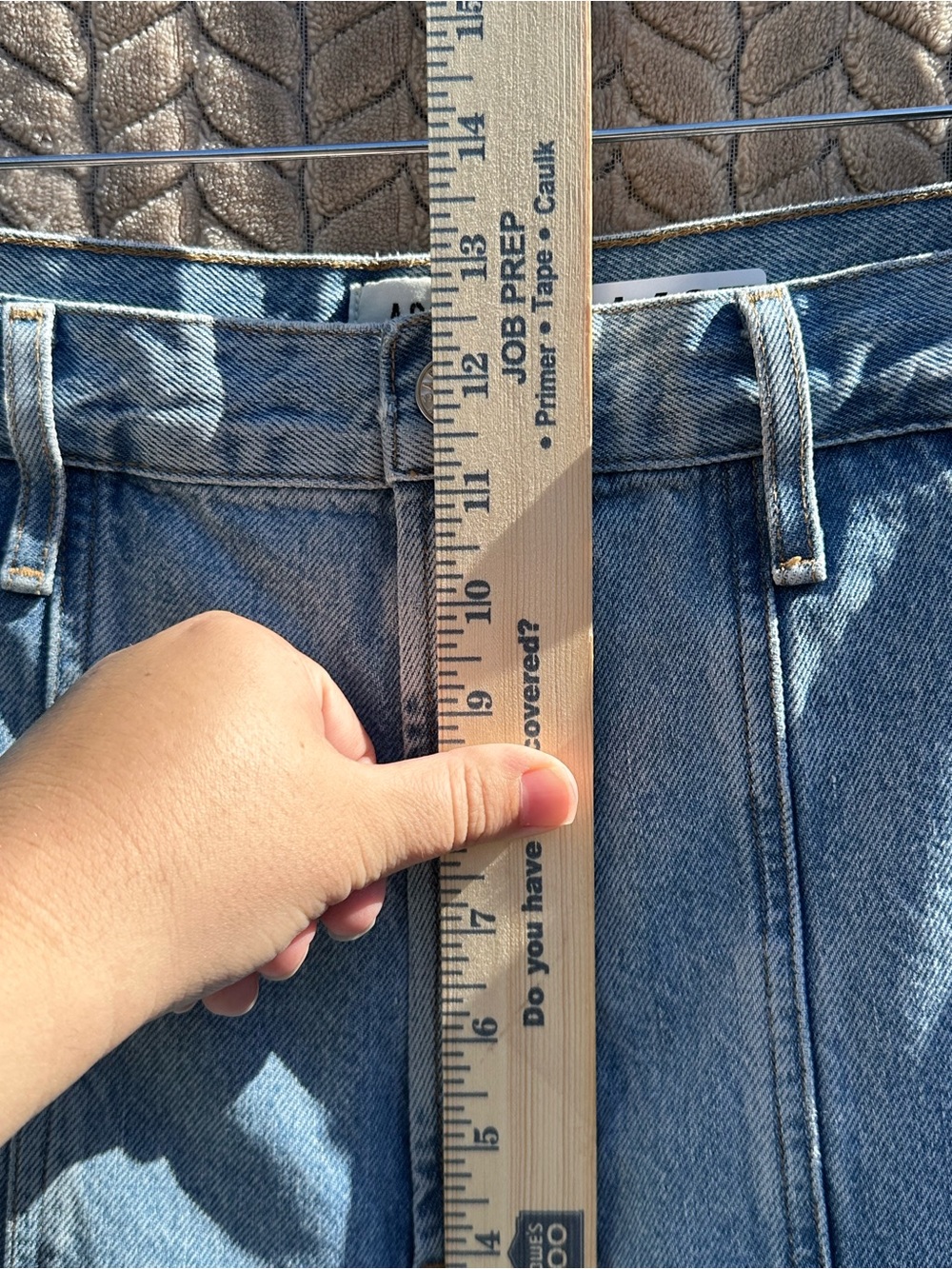 AGOLDE Cooper Cargo Jeans 33 High Rise Utility Straight Leg Light Wash Denim - Picture 12 of 13
